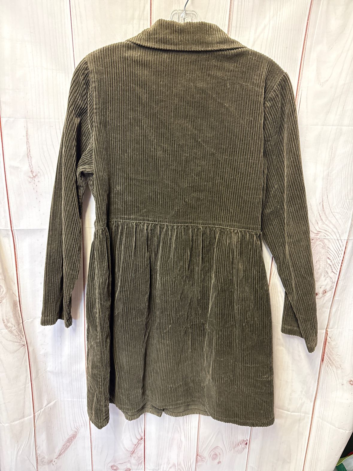 Studio Ease Women's Size 6 Olive Green Corduroy Dress