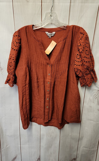 Nanette Lepore Women's Size M Red Short Sleeve Top