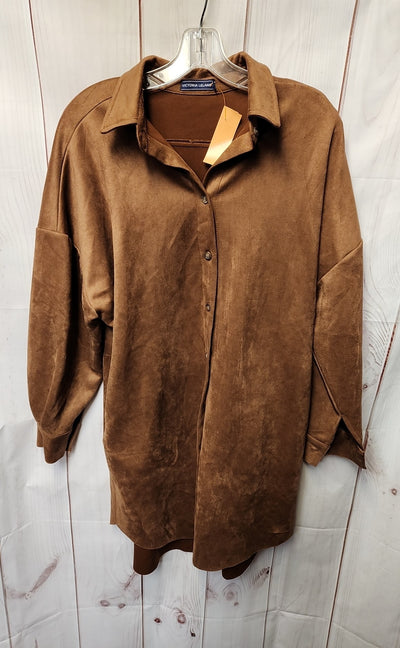 Victoria Leland Women's Size L Tan Cardigan