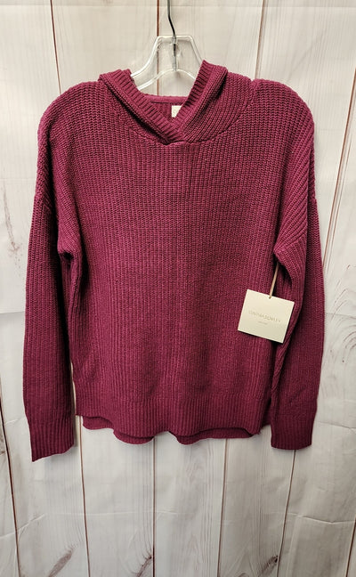 NWT Cynthia Rowley Women's Size S Purple Hooded Sweater