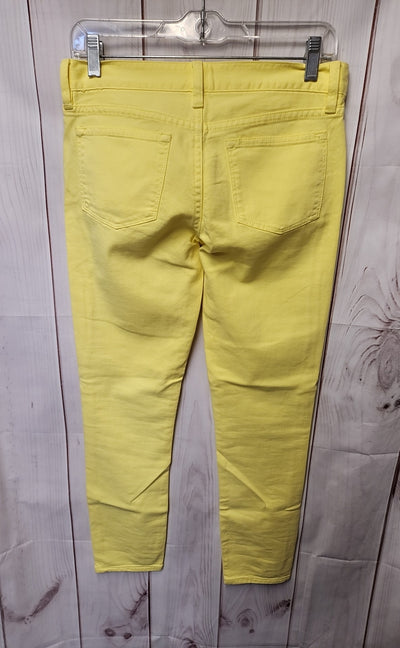 J Crew Women's Size 26 (1-2) Yellow Jeans Toothpick Ankle