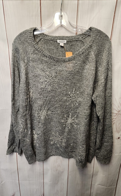 Westport Women's Size 1X Gray Sweater