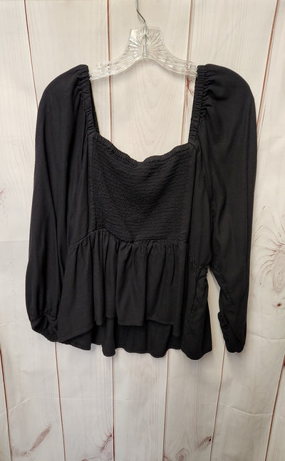 Old Navy Women's Size XXL Black Long Sleeve Top