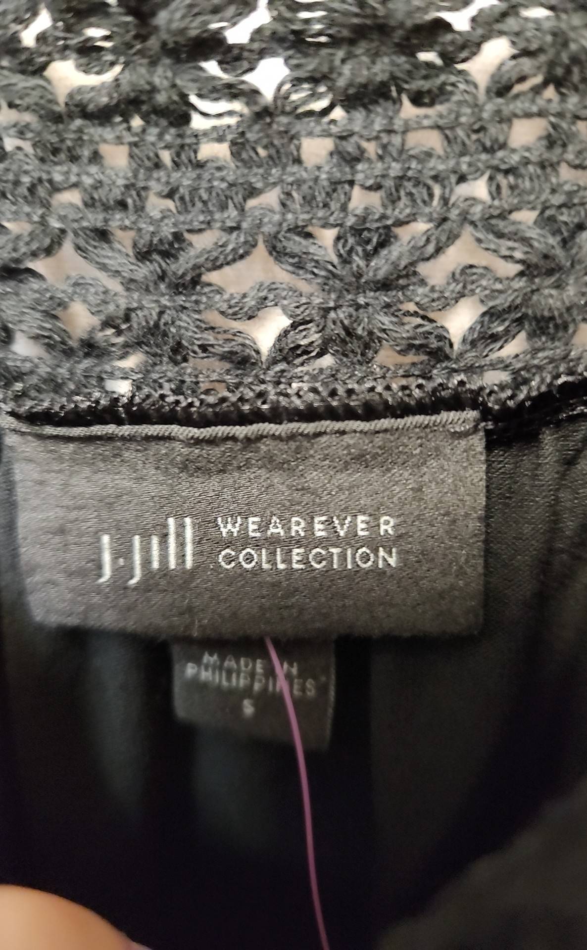 J Jill Wearever Collection Women's Size S Black Short Sleeve Top