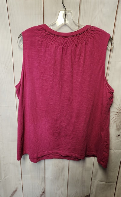 Croft & Barrow Women's Size 1X Pink Sleeveless Top