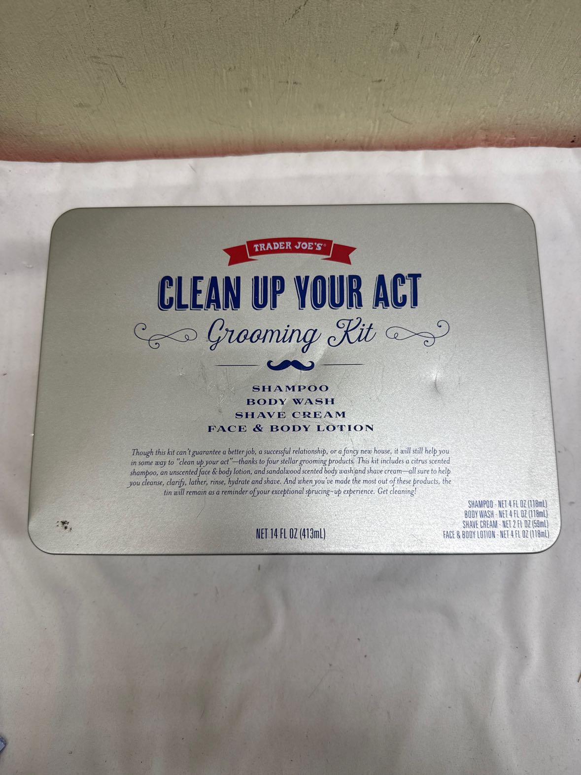 NIB 4PCS Trader Joe's zclean Up Your Act Grooming Kit Cosmetic