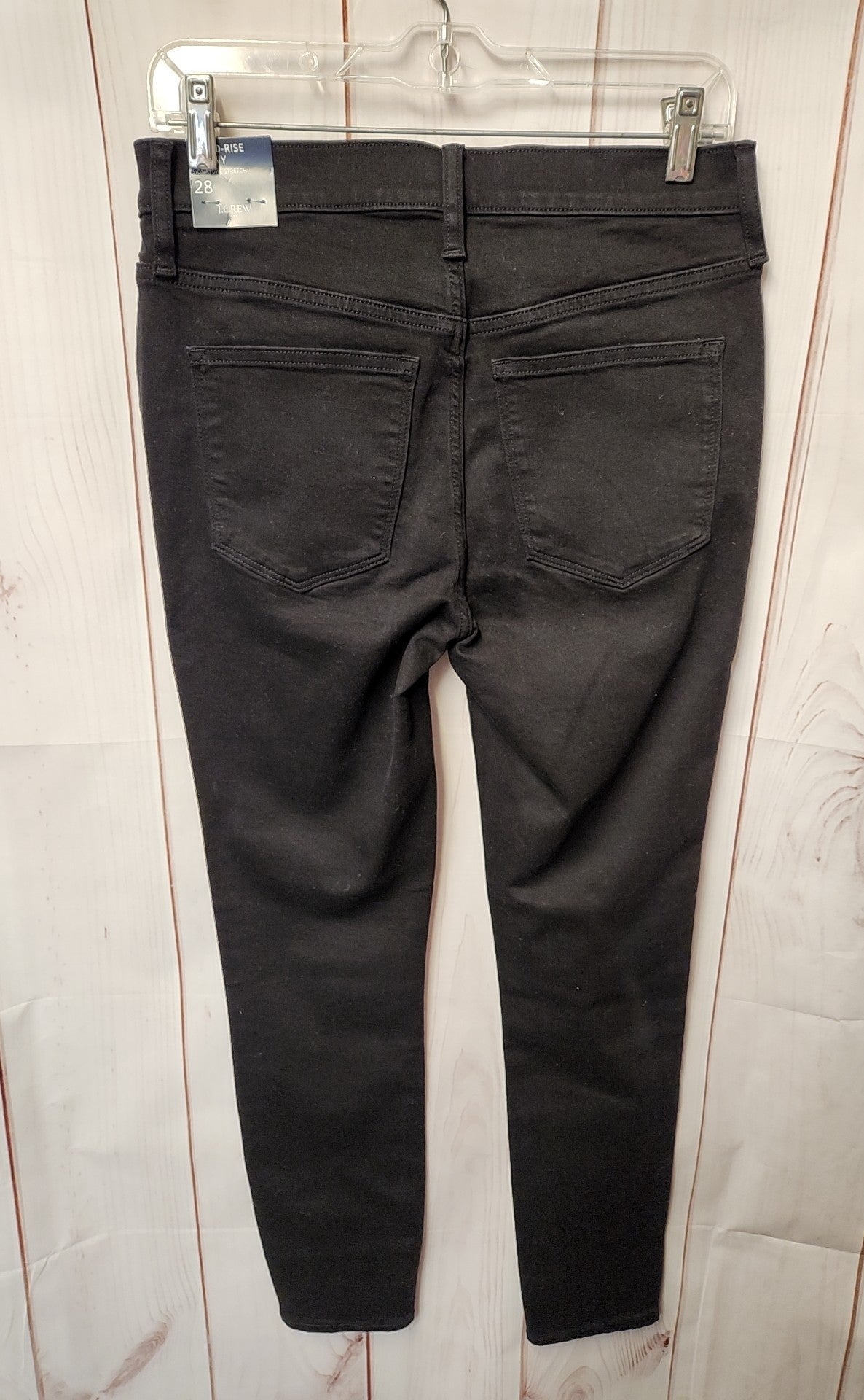 NWT J Crew Women's Size 28 (5-6) Black Pants 9" Mid Rise Skinny