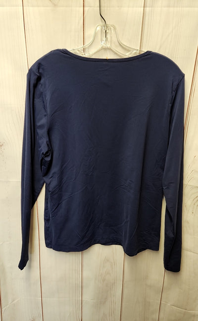 Lands End Women's Size L Navy Long Sleeve Top