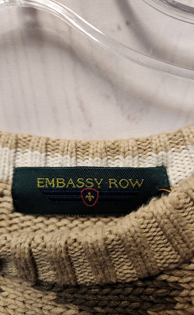 Embassy Row Men's Size M Beige Sweater