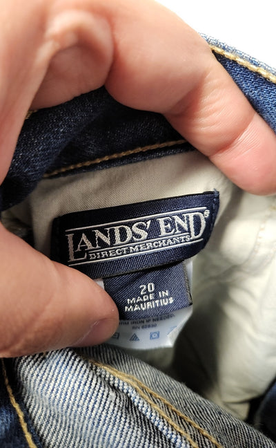 NWT Lands End Boy's Size 20 Blue Jeans