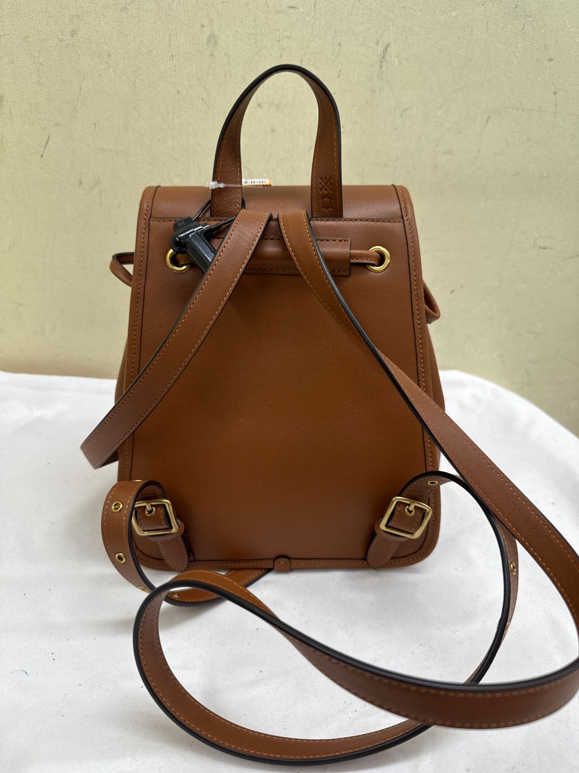 NWT Coach CBX66 Summer I Turned Pretty Brown Leather Turnlock Backpack