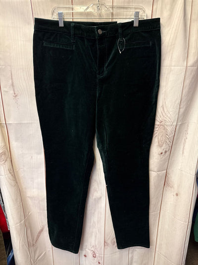 NWT Lands End Women's Size 18 Green Mid Rise Slim Leg Pants