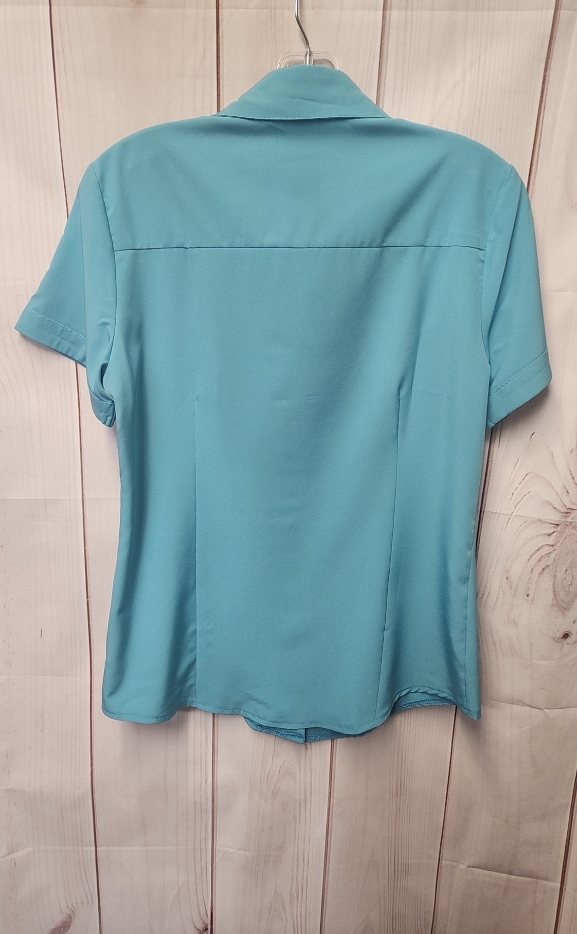 NWT Atnlewki Women's Size S Blue Short Sleeve Top