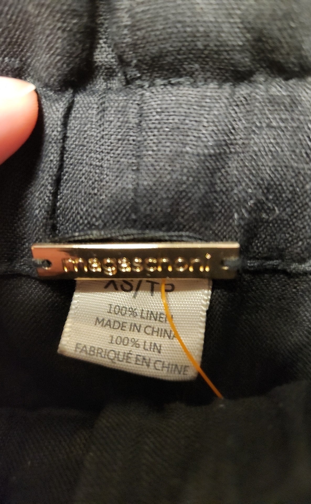 Magaschoni Women's Size XS Black Linen Pants