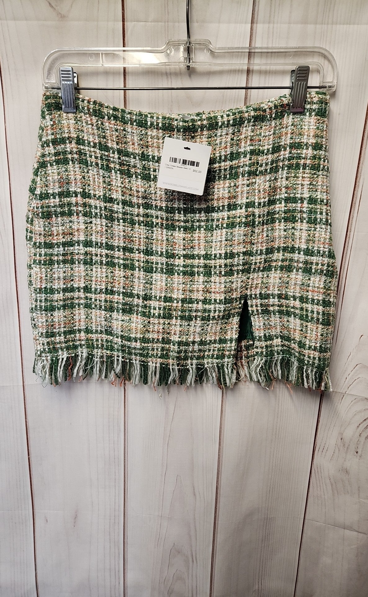 NWT Bobbles & Lace Women's Size S Cher Green Boucle Skirt