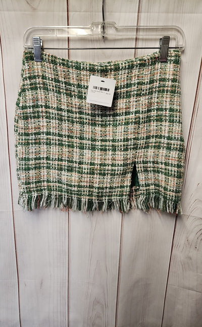 NWT Bobbles & Lace Women's Size S Cher Green Boucle Skirt