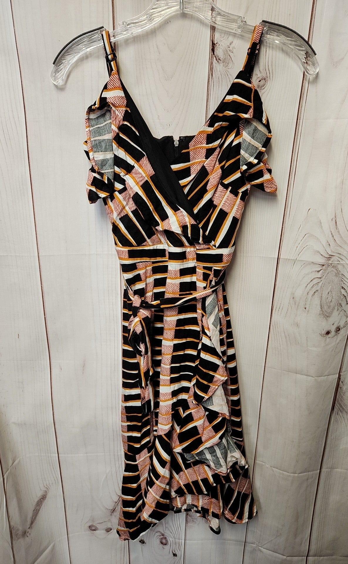 Ann Taylor Women's Size 2 Petite Black & Orange Dress