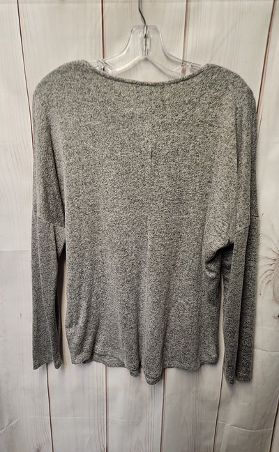 Active USA Women's Size L Gray Long Sleeve Top