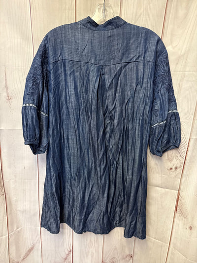 A La Tzarina Women's Size 1X Blue Dress