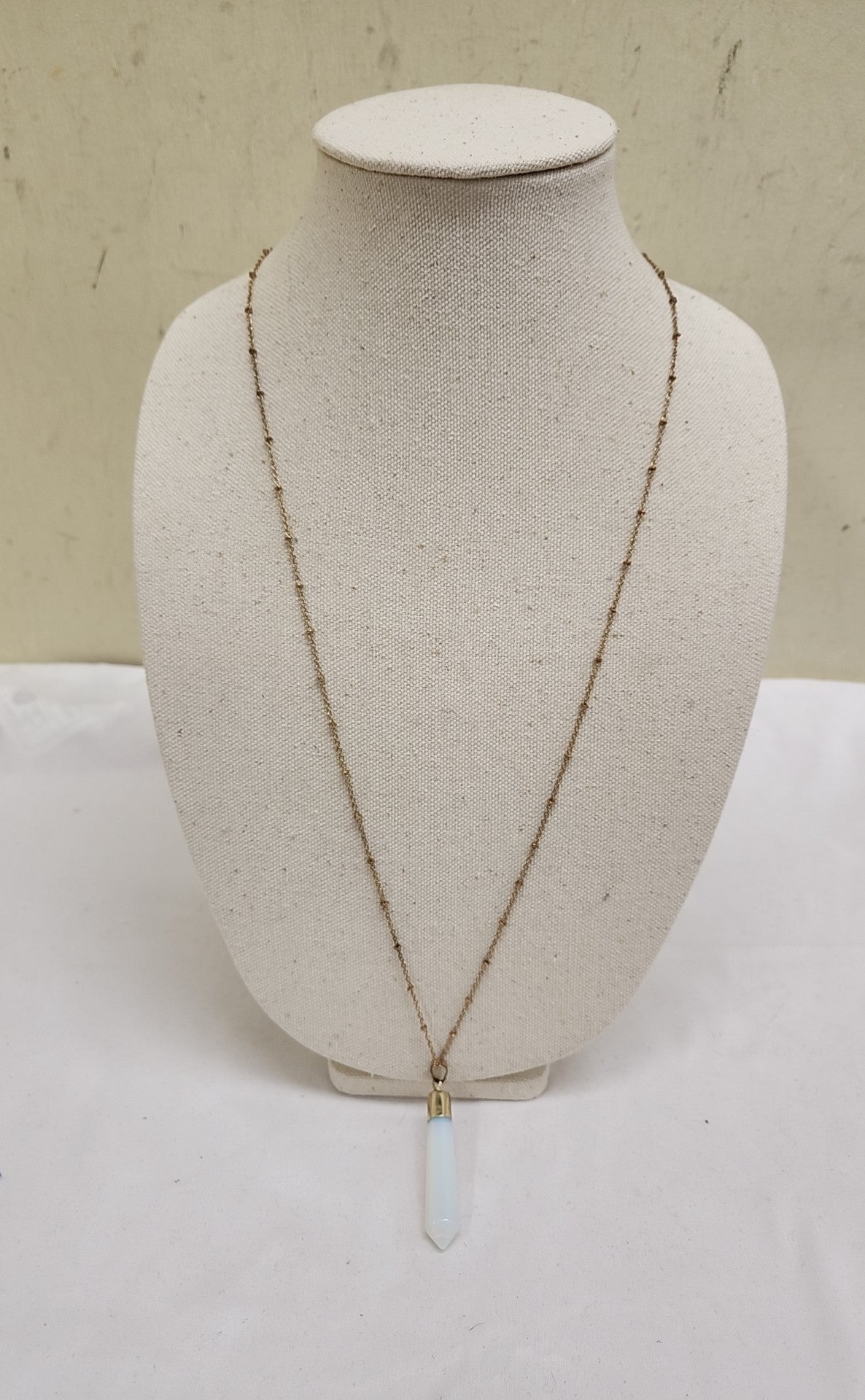 Gold & Blue Pendant Necklace