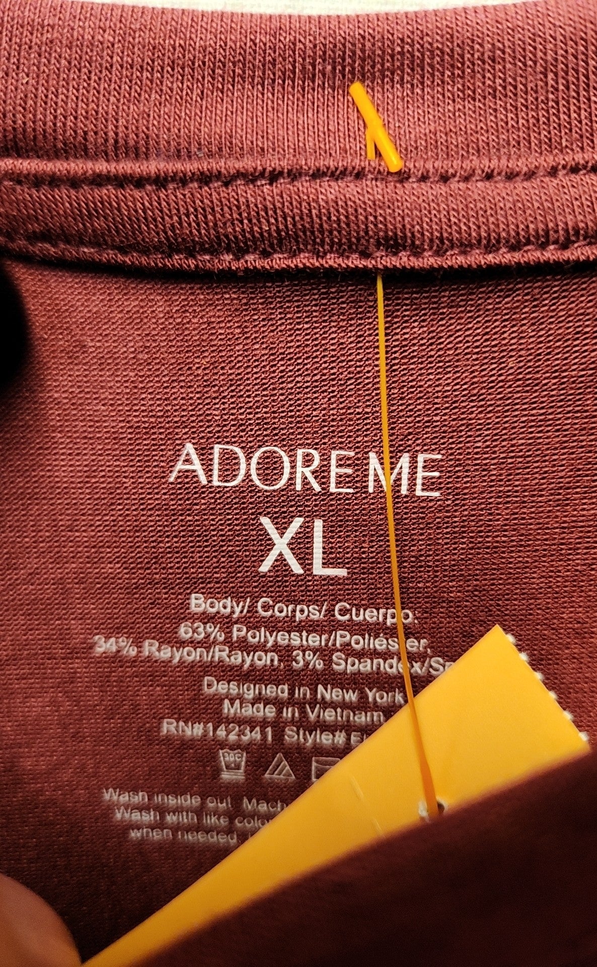 NWT Adore Me Women's Size XL Red Long Sleeve Top