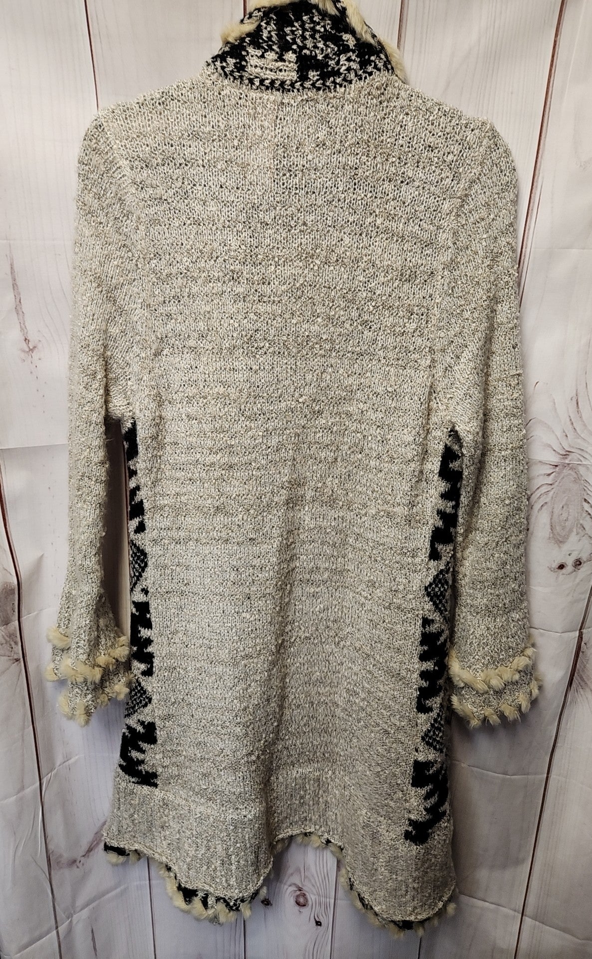 Venus Women's Size S Black & Beige Cardigan