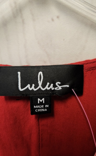Lulus Women's Size M Red Cotton Blend Dress