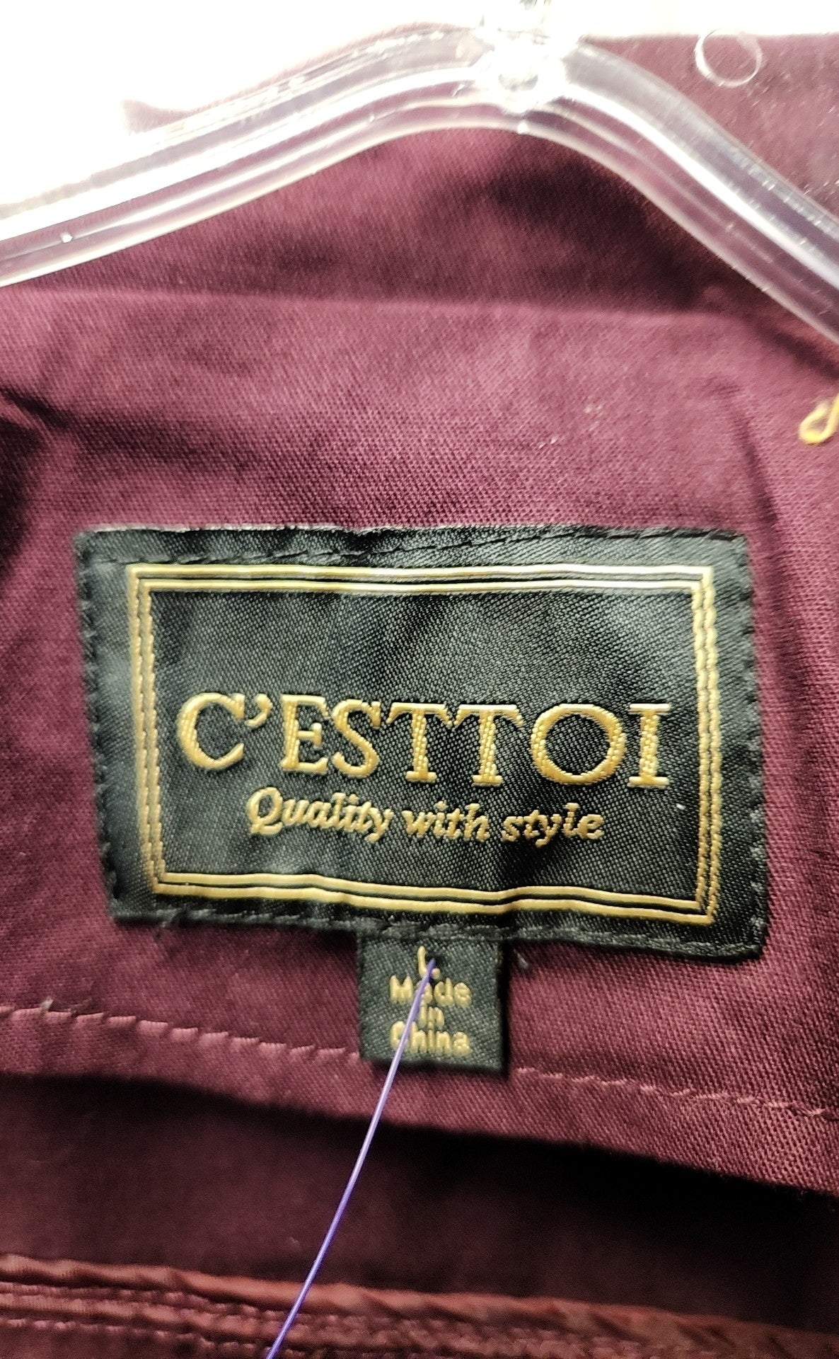 C'Esttoi Women's Size L Purple Jacket