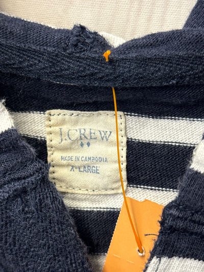 J Crew Men's Size XL Navy Hooded Long Sleeve Top