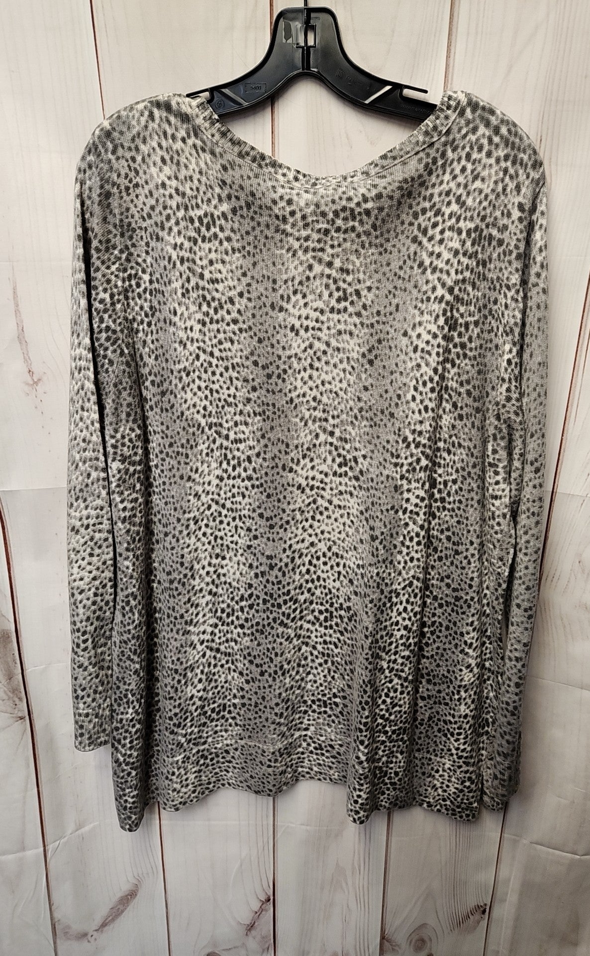 Chico's Women's Size 3 = US XL Gray Animal Print Sweater