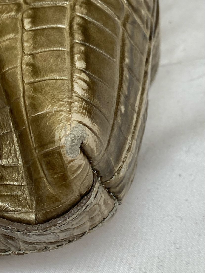 Brahmin Gold Purse Bag AS IS - Stains Inside & Wear on Corners