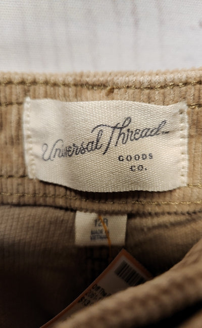 Universal Thread Women's Size 12 Tan Corduroy Pants Sailor Wide Leg