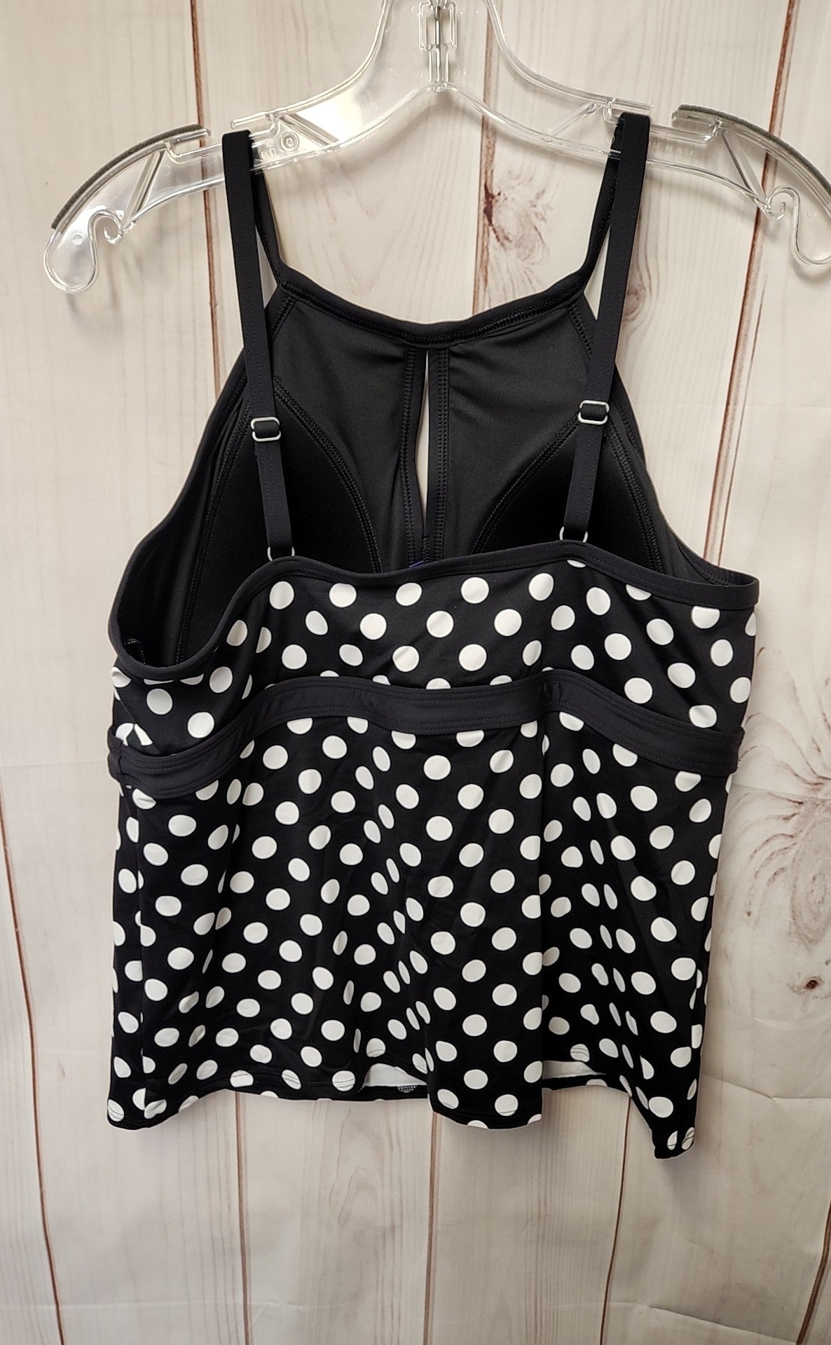 Lands End Women's Size 14 Black Swim Top