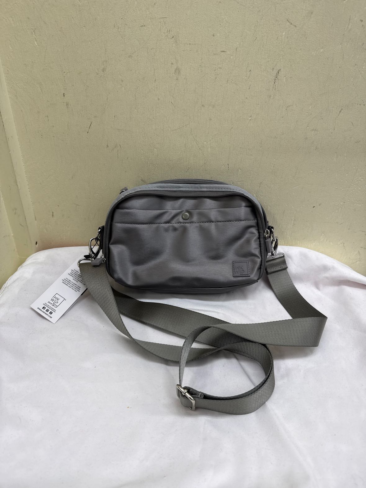 NWT IHKWIP Gray Purse Bag