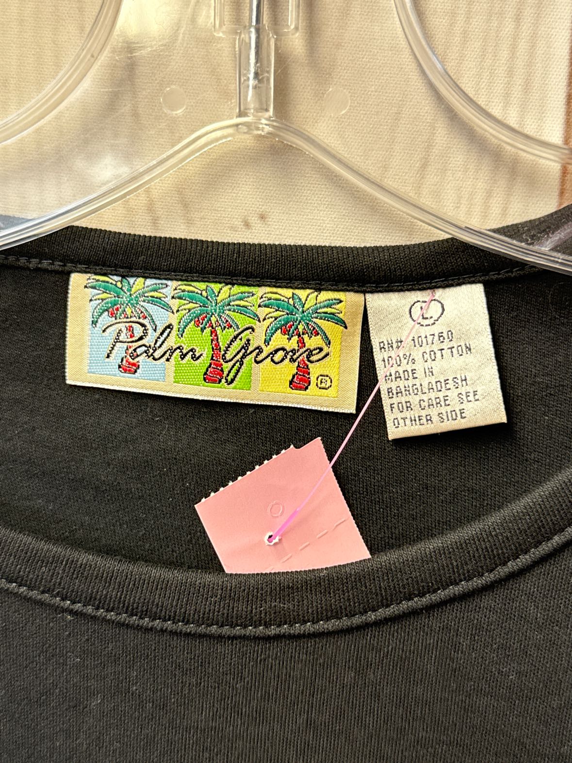 Palm Grove Women's Size L Black Sleeveless Top