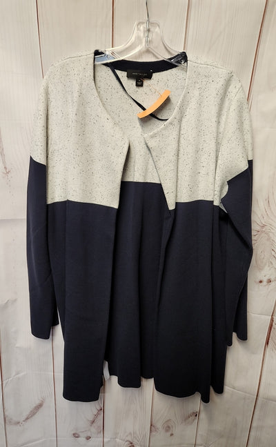 Ann Taylor Women's Size XL White & Blue Cardigan - Pick up only