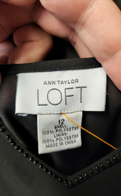 Loft Women's Size 12 Black Dress