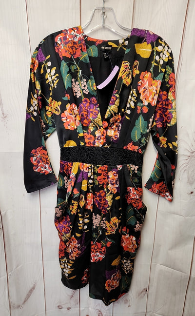 H&M Women's Size 6 Black Floral Dress