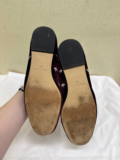 Ann Taylor Women's Size 8 Maroon Flats Shoes