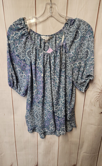 Counterparts Women's Size S Blue Short Sleeve Top