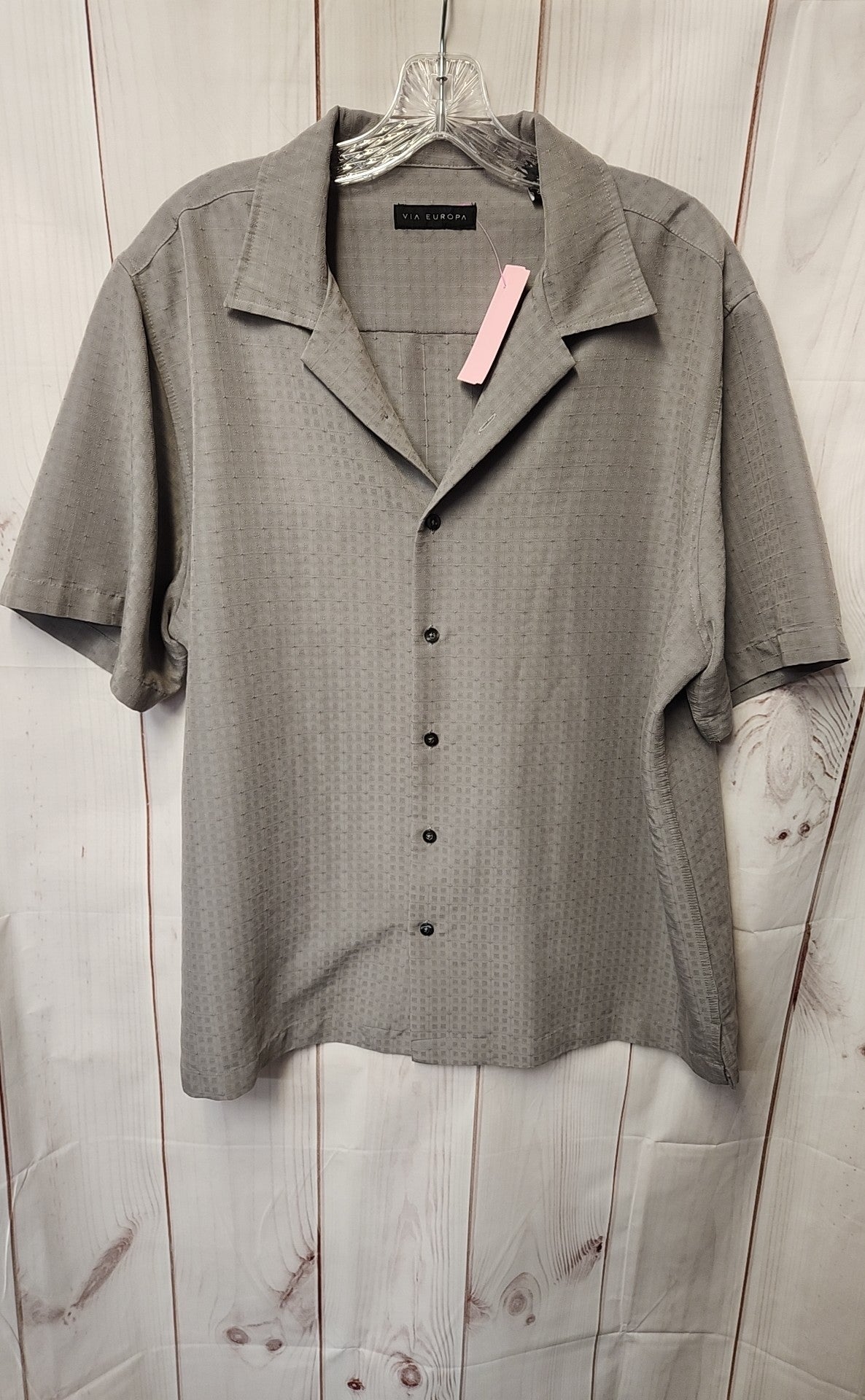 Via Europa Men's Size L Gray Shirt