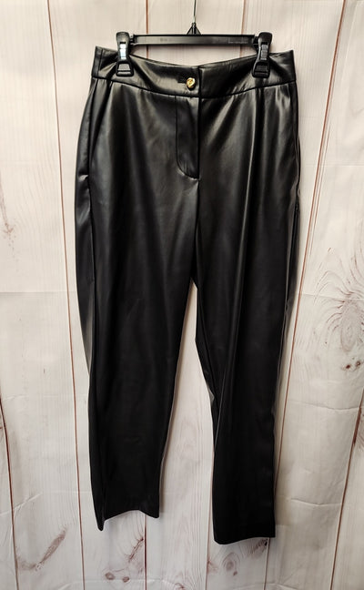 Donna Karan Women's Size 0 Black Faux Leather Pants
