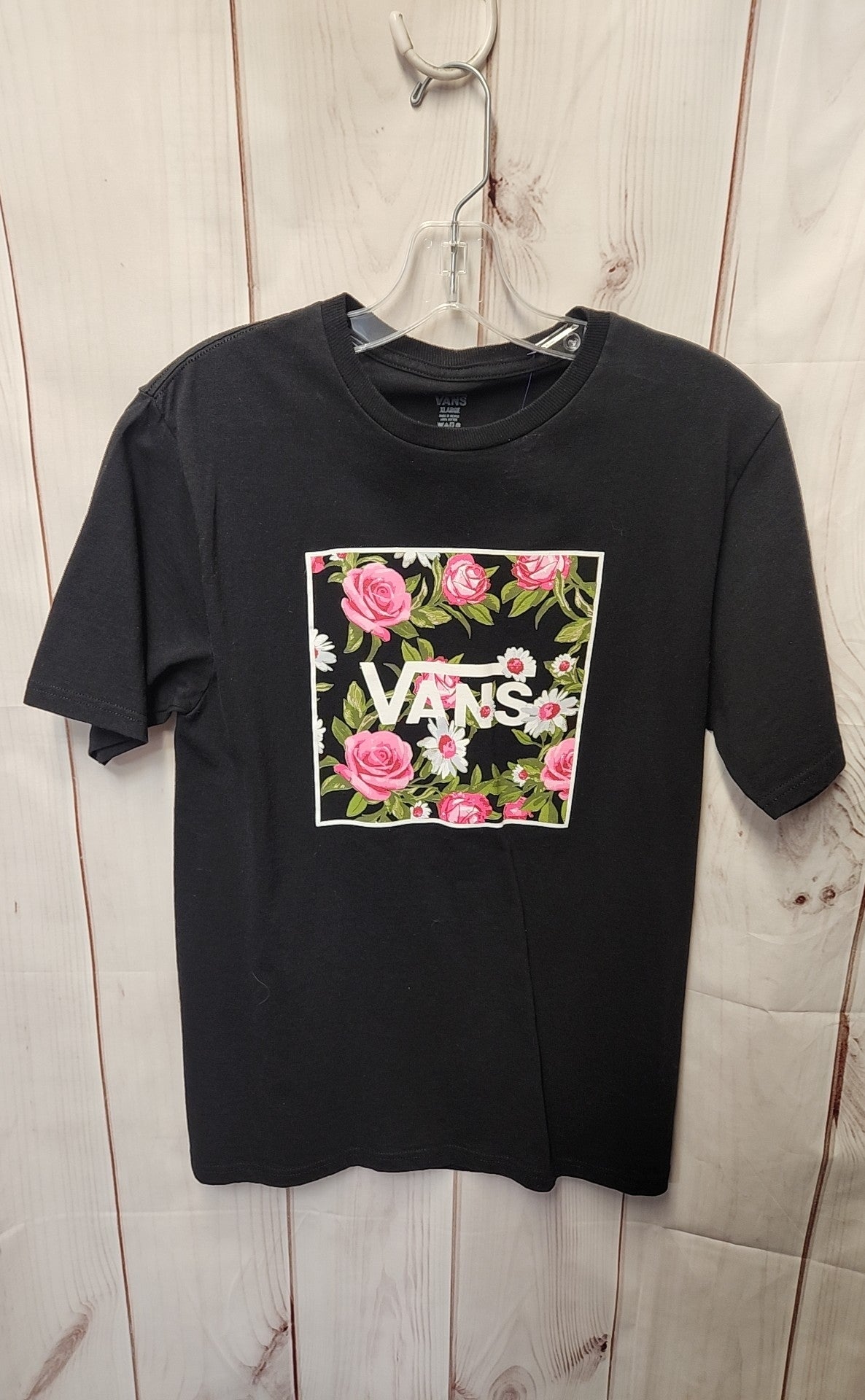 Vans Women's Size XL Black Short Sleeve Top