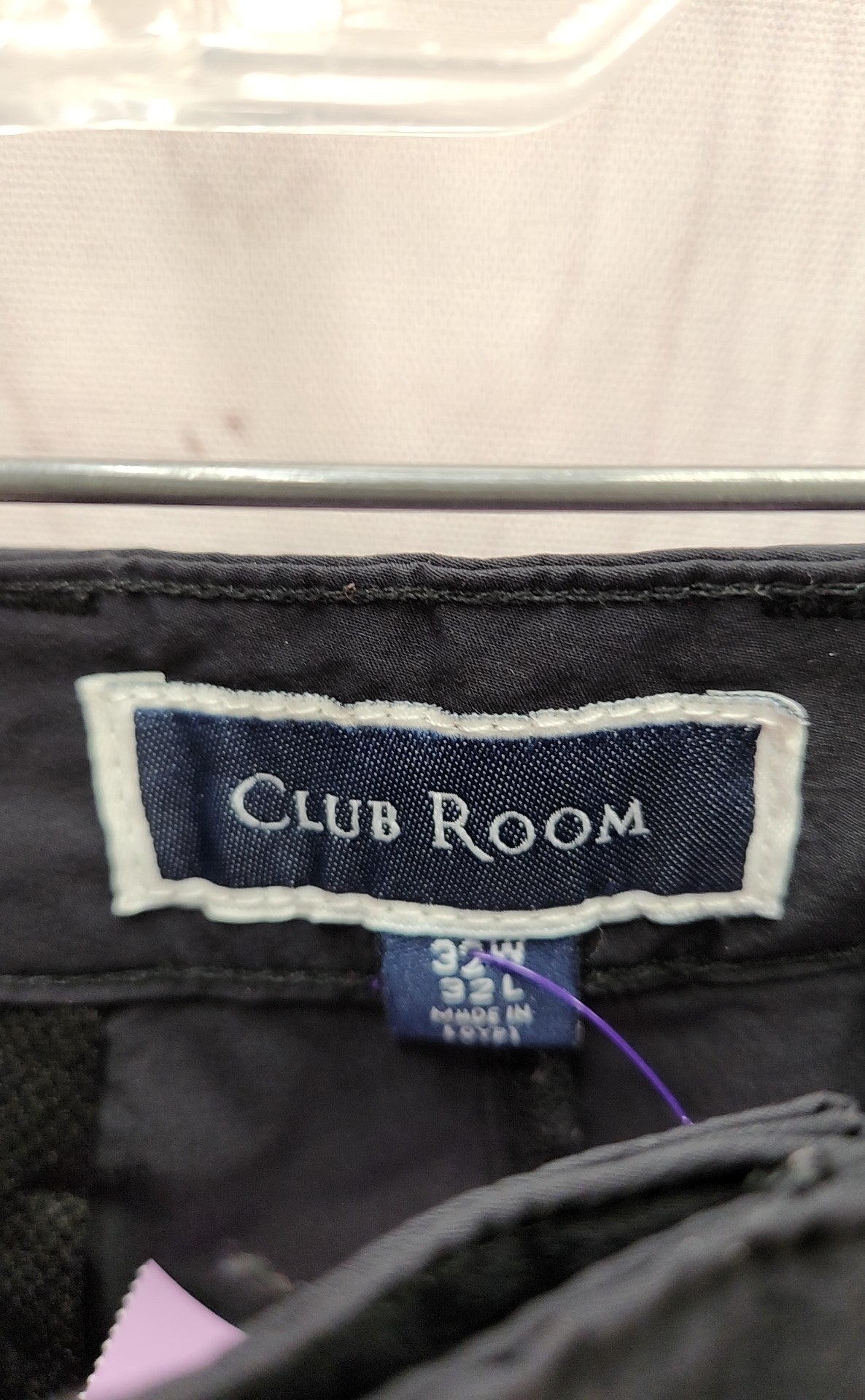 Club Room Men's Size 32x32 Black Pants