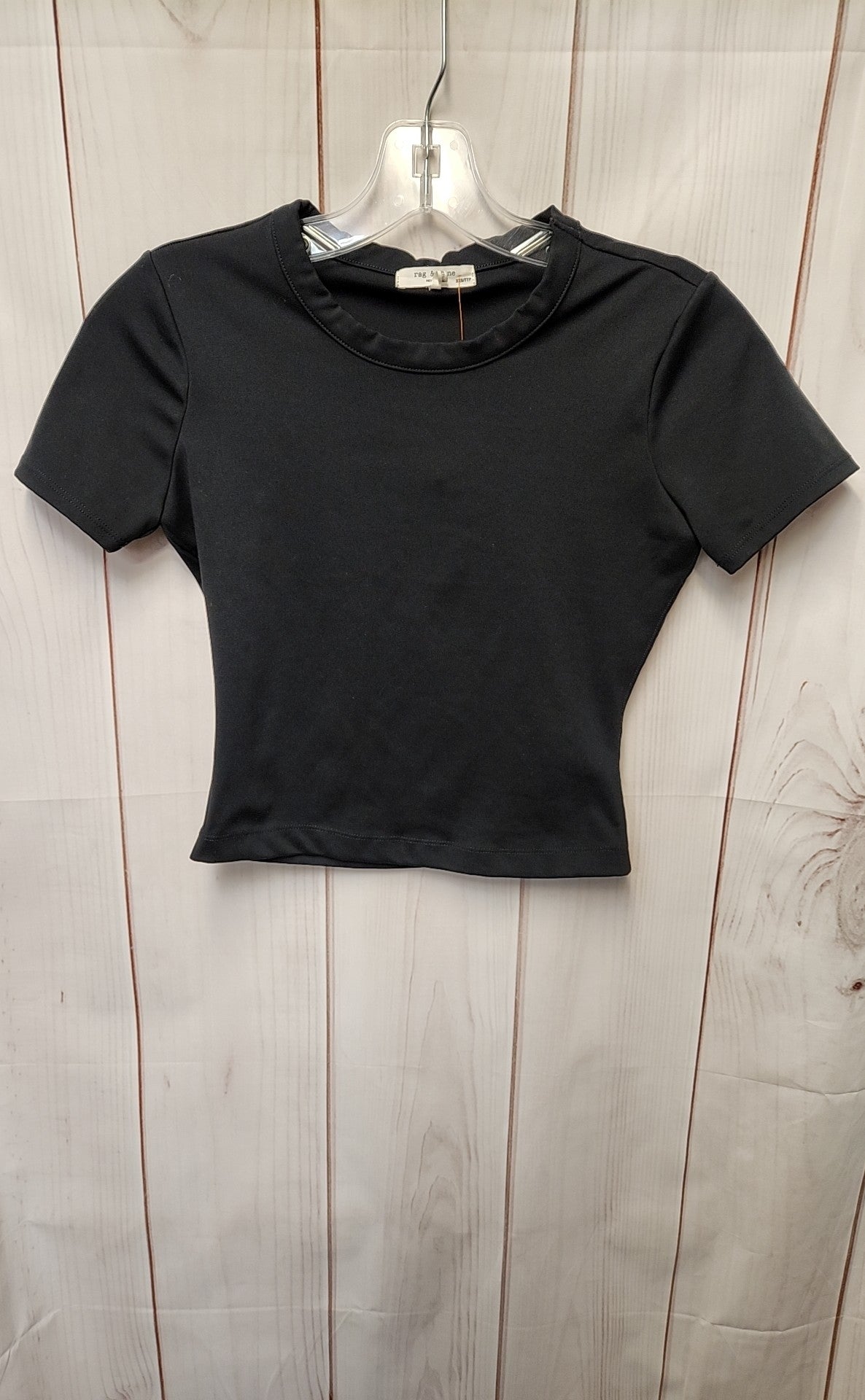Rag & Bone Women's Size XXS Black Short Sleeve Top