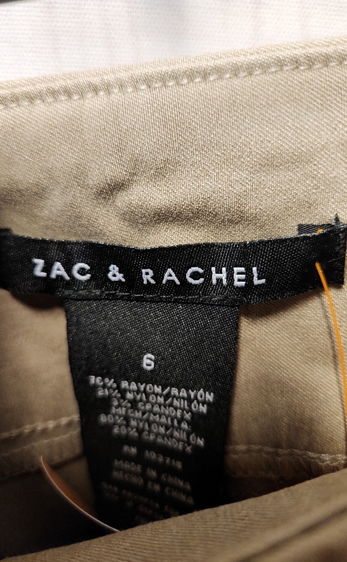Zac & Rachel Women's Size 6 Tan Pants