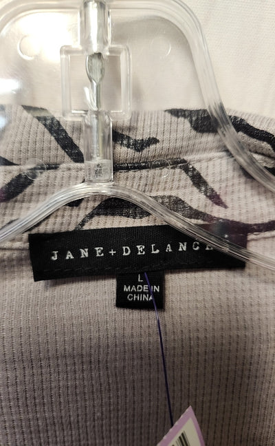 Jane & Delancey Women's Size L Gray Long Sleeve Top
