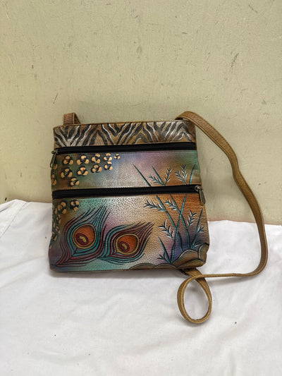 VTG Anuschka Brown Leather Purse Bag