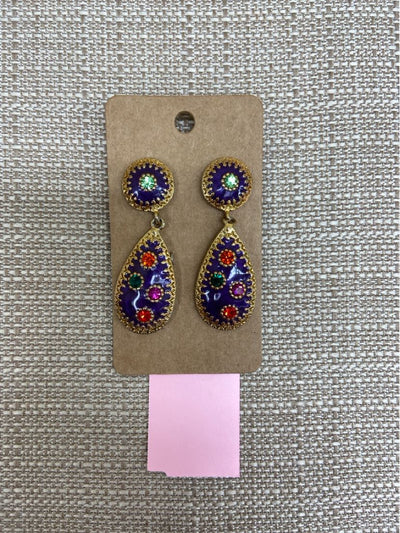 Purple Drop Earrings