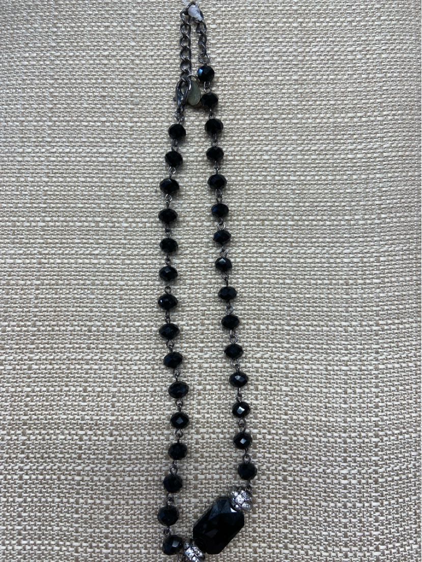 Black Beaded Necklace
